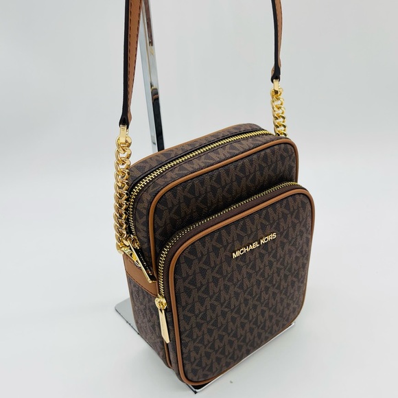 Michael Kors Medium NS Chain Xbody Bag Brown - Picture 4 of 11